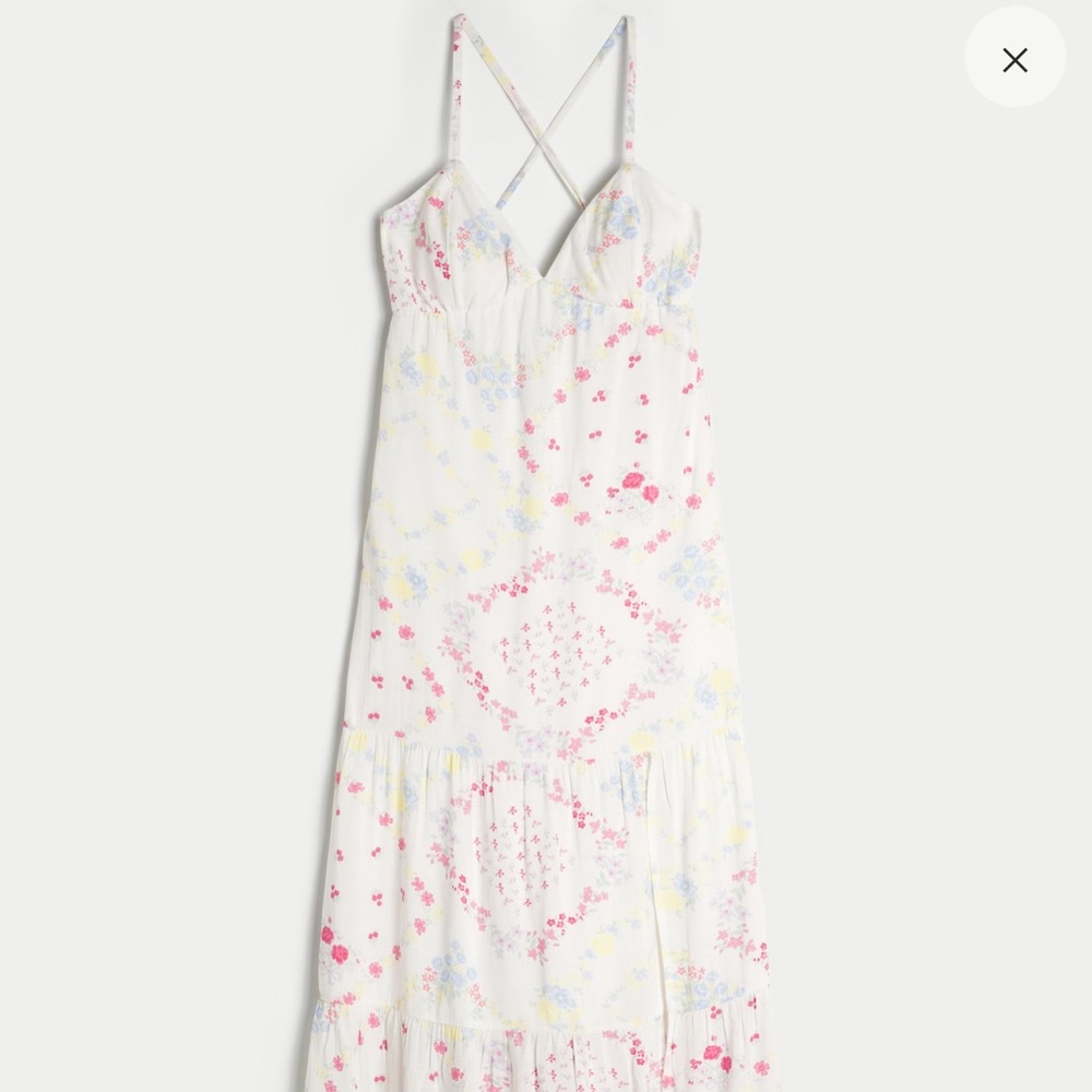 Hollister White Floral Dress